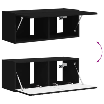 vidaXL TV-Schränk 8 pcs Schwarz