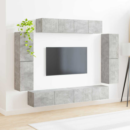 TV-Schränk 8 pcs Beton Grau