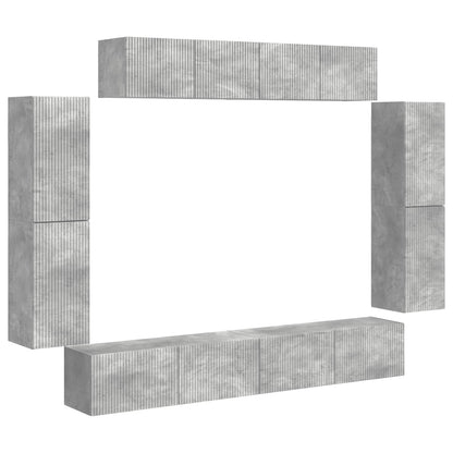 TV-Schränk 8 pcs Beton Grau