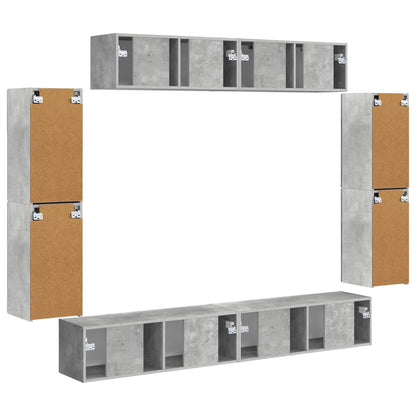TV-Schränk 8 pcs Beton Grau