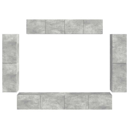 TV-Schränk 8 pcs Beton Grau
