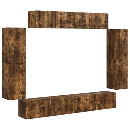 TV-Schränk 8 pcs Geräucherte Eiche