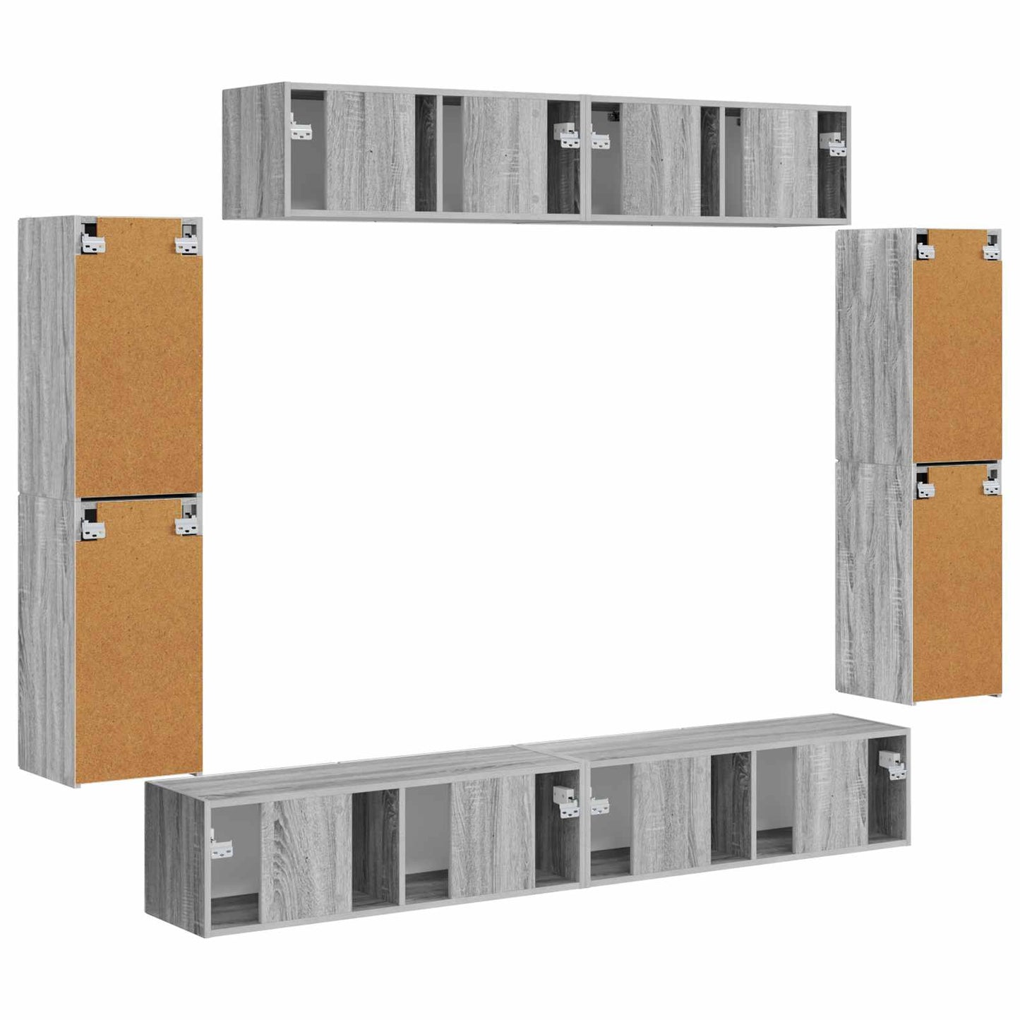 TV-Schränk 8 pcs Graues Sonoma