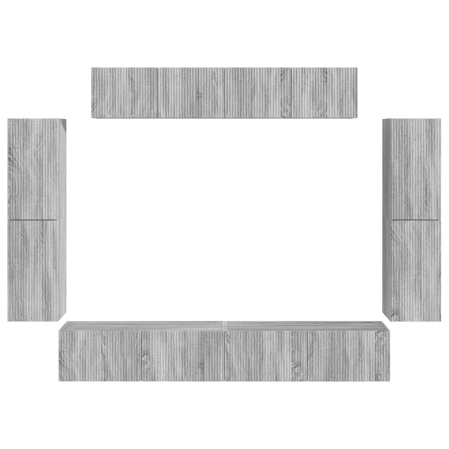 TV-Schränk 8 pcs Graues Sonoma