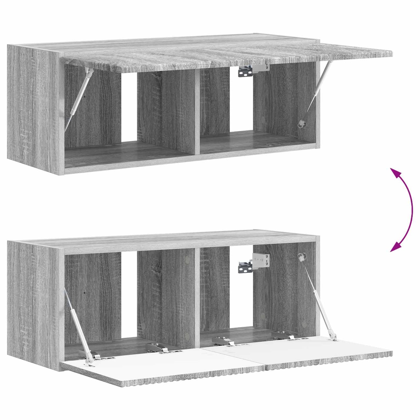 vidaXL TV-Schränk 8 pcs Graues Sonoma