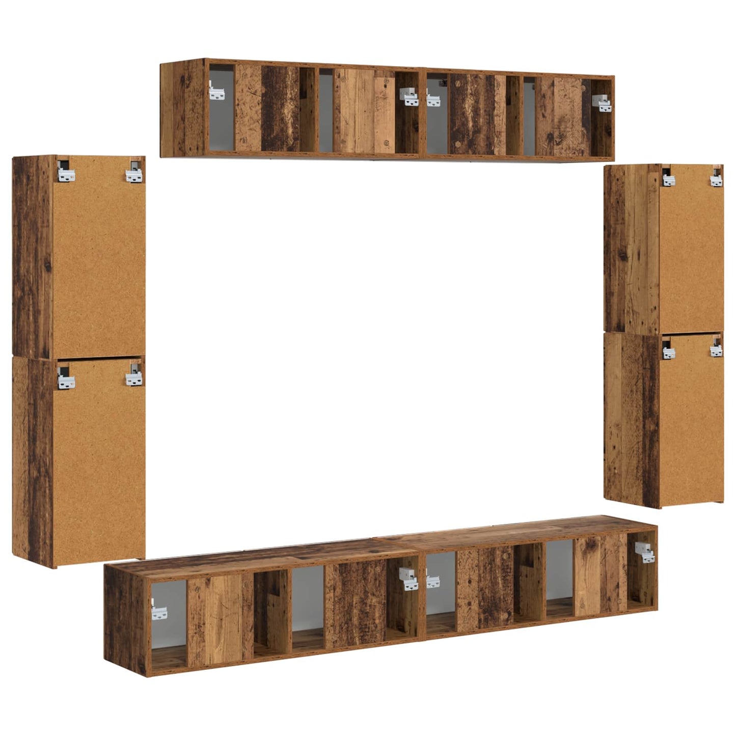 TV-Schränk 8 pcs Altholz