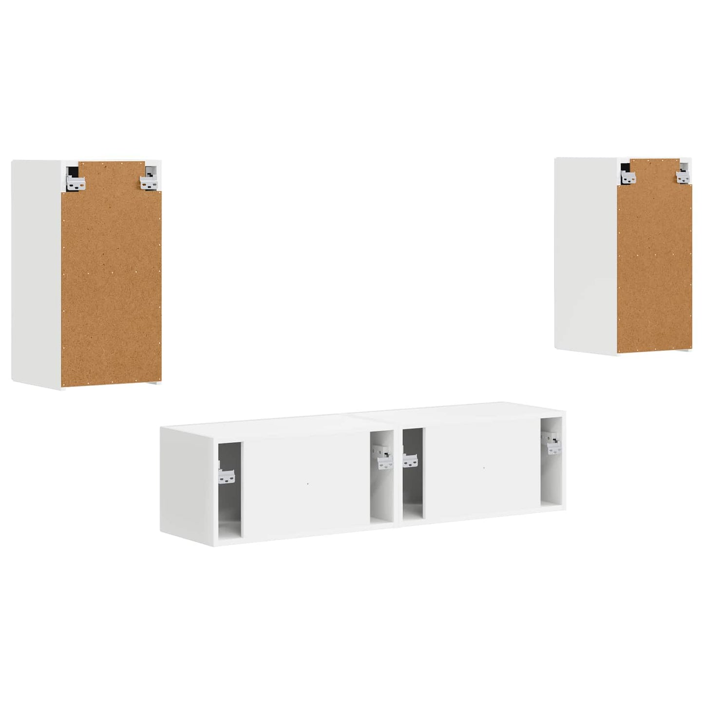 vidaXL TV-Schrankset 4 pcs Weiß Holzwerkstoff