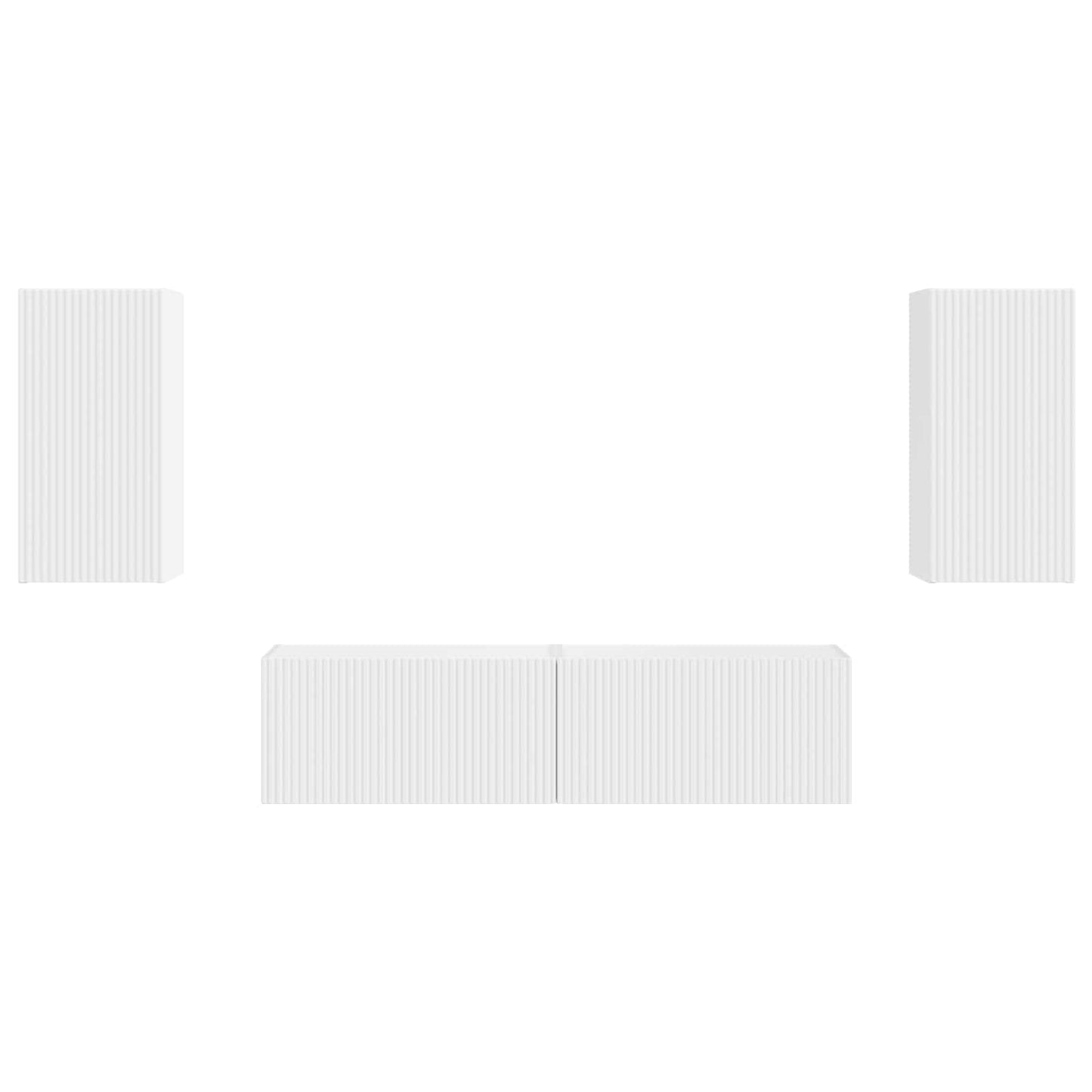 vidaXL TV-Schrankset 4 pcs Weiß Holzwerkstoff