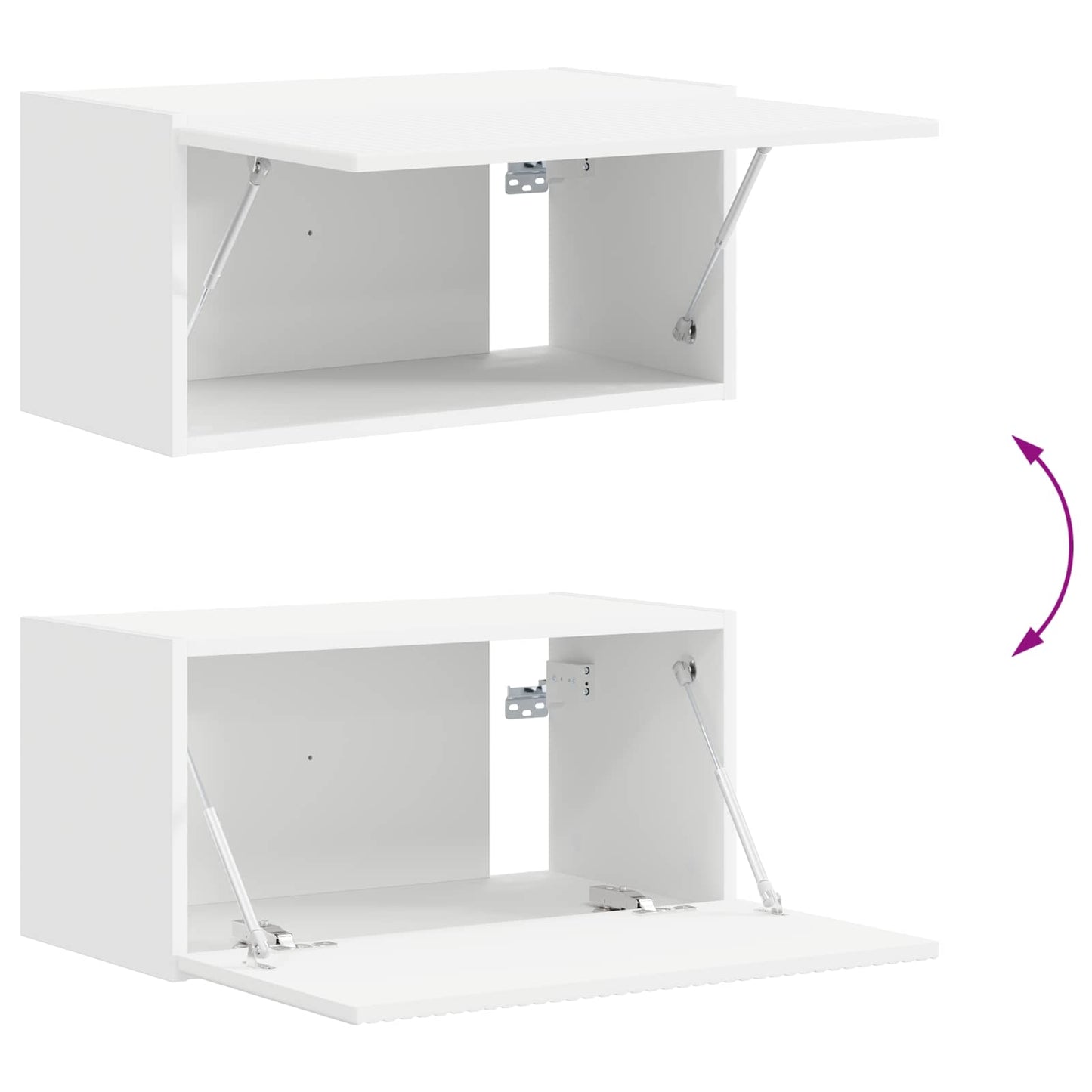 vidaXL TV-Schrankset 4 pcs Weiß Holzwerkstoff