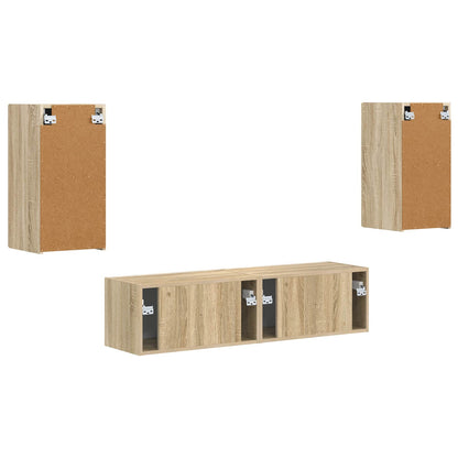 vidaXL TV-Schrankset 4 pcs Sonoma-Eiche Holzwerkstoff