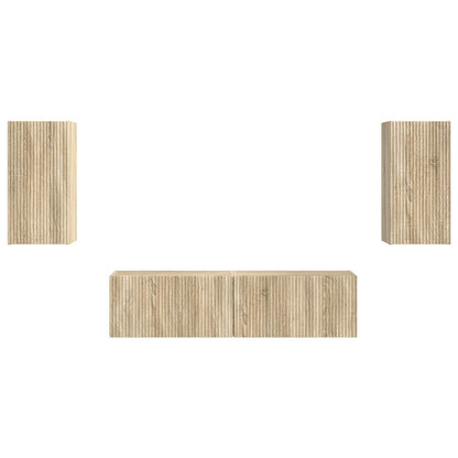 vidaXL TV-Schrankset 4 pcs Sonoma-Eiche Holzwerkstoff