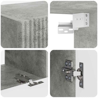 vidaXL TV-Schrankset 4 pcs Beton Grau Holzwerkstoff