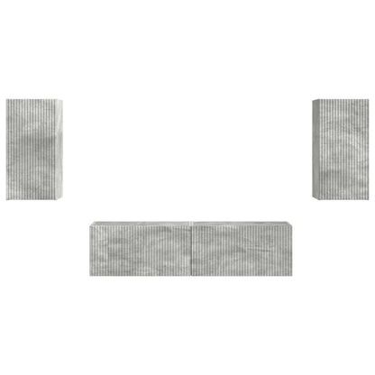 vidaXL TV-Schrankset 4 pcs Beton Grau Holzwerkstoff
