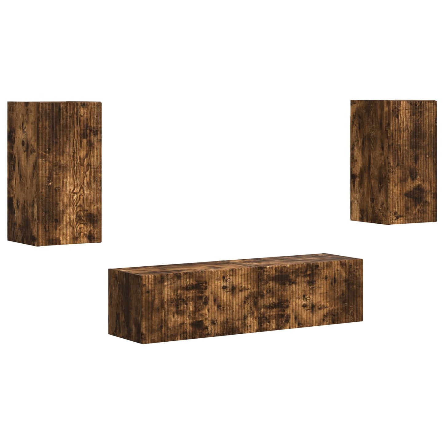 vidaXL TV-Schrankset 4 pcs Geräucherte Eiche Holzwerkstoff