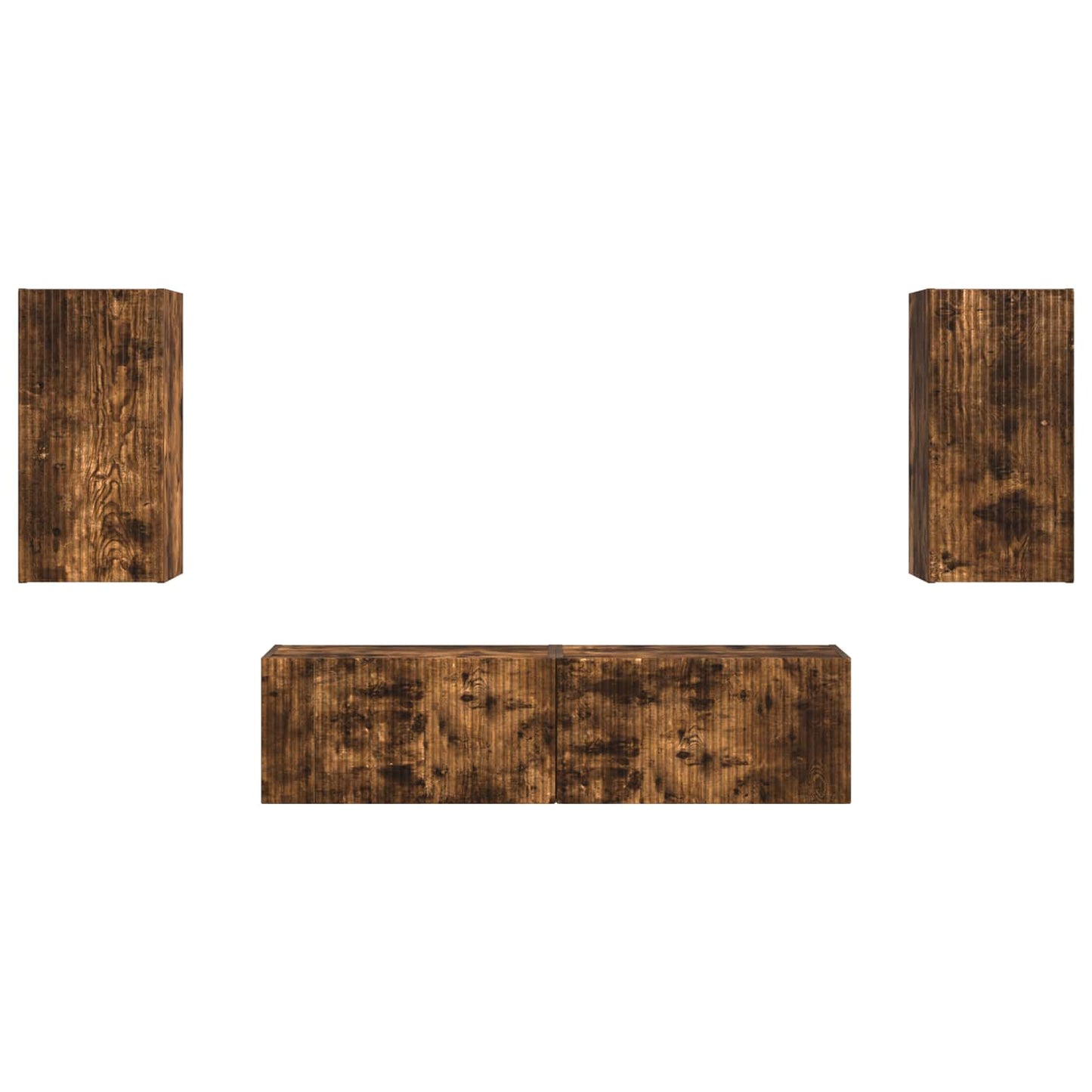 vidaXL TV-Schrankset 4 pcs Geräucherte Eiche Holzwerkstoff