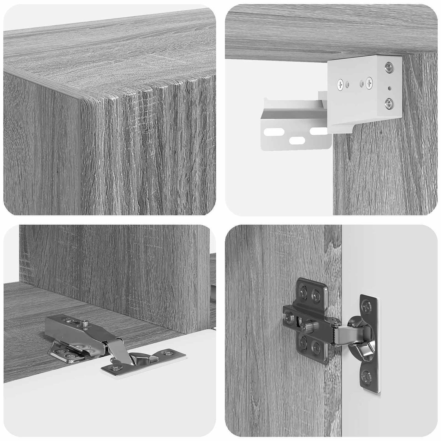 vidaXL TV-Schrankset 4 pcs Graues Sonoma Holzwerkstoff