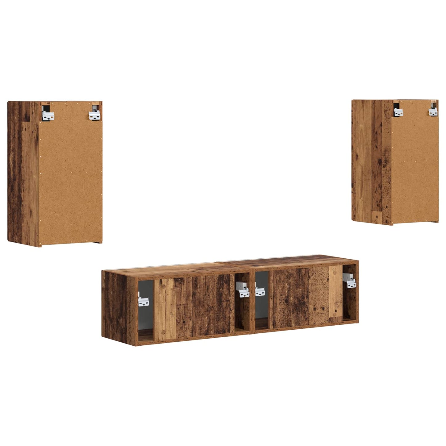 vidaXL TV-Schrankset 4 pcs Altholz Holzwerkstoff
