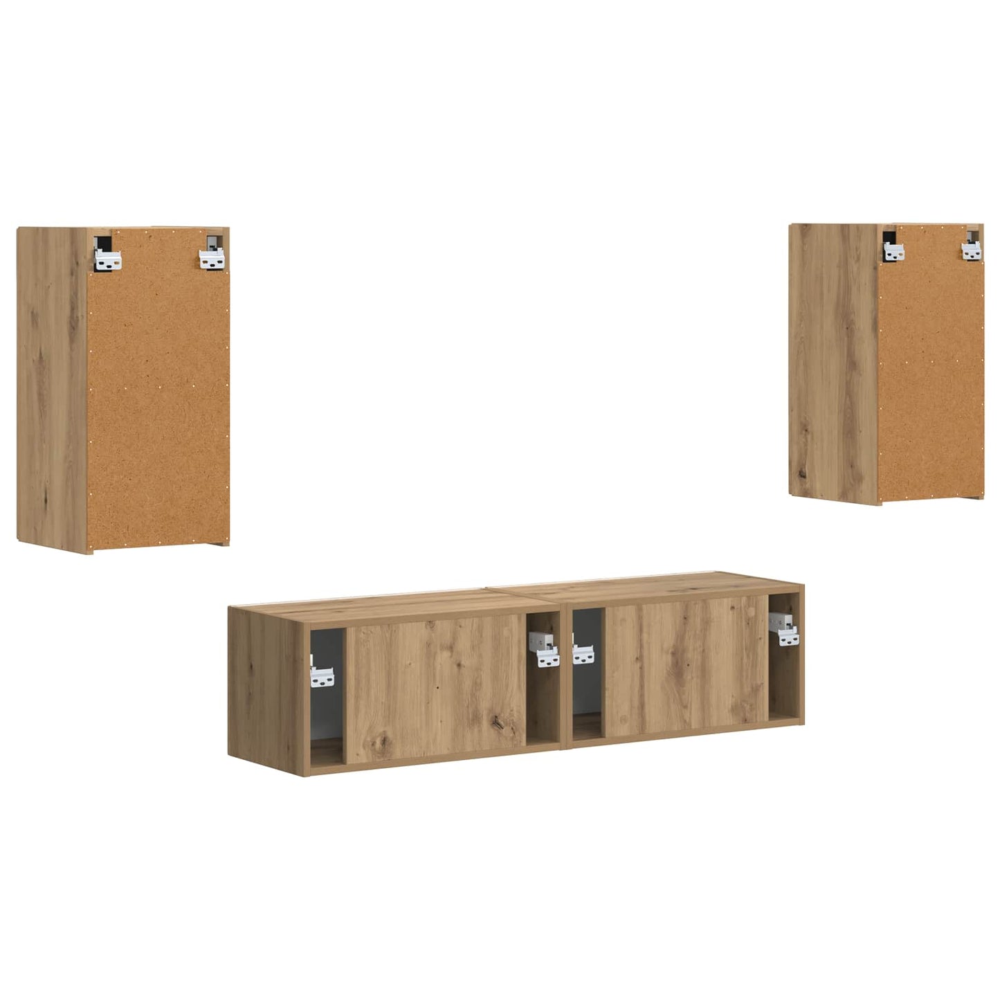 vidaXL TV-Schrankset 4 pcs Artisan-Eiche Holzwerkstoff