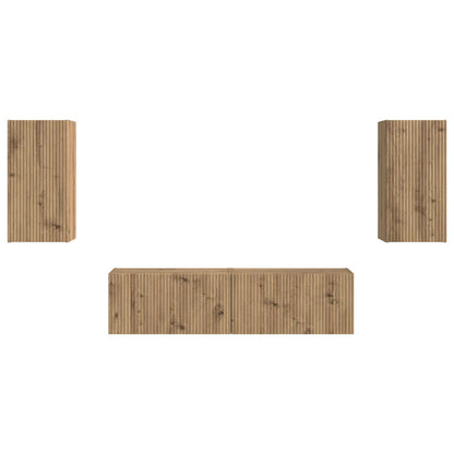vidaXL TV-Schrankset 4 pcs Artisan-Eiche Holzwerkstoff