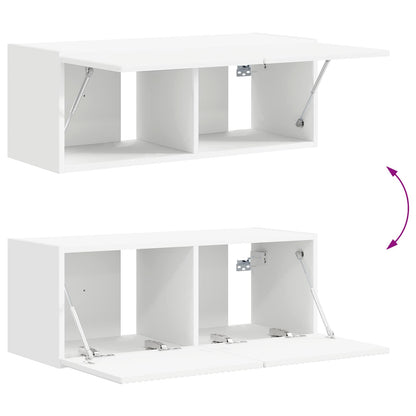 vidaXL TV-Schrankset 4 pcs Weiß Holzwerkstoff