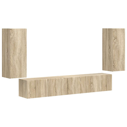 TV-Schrankset 4 pcs Sonoma-Eiche Holzwerkstoff