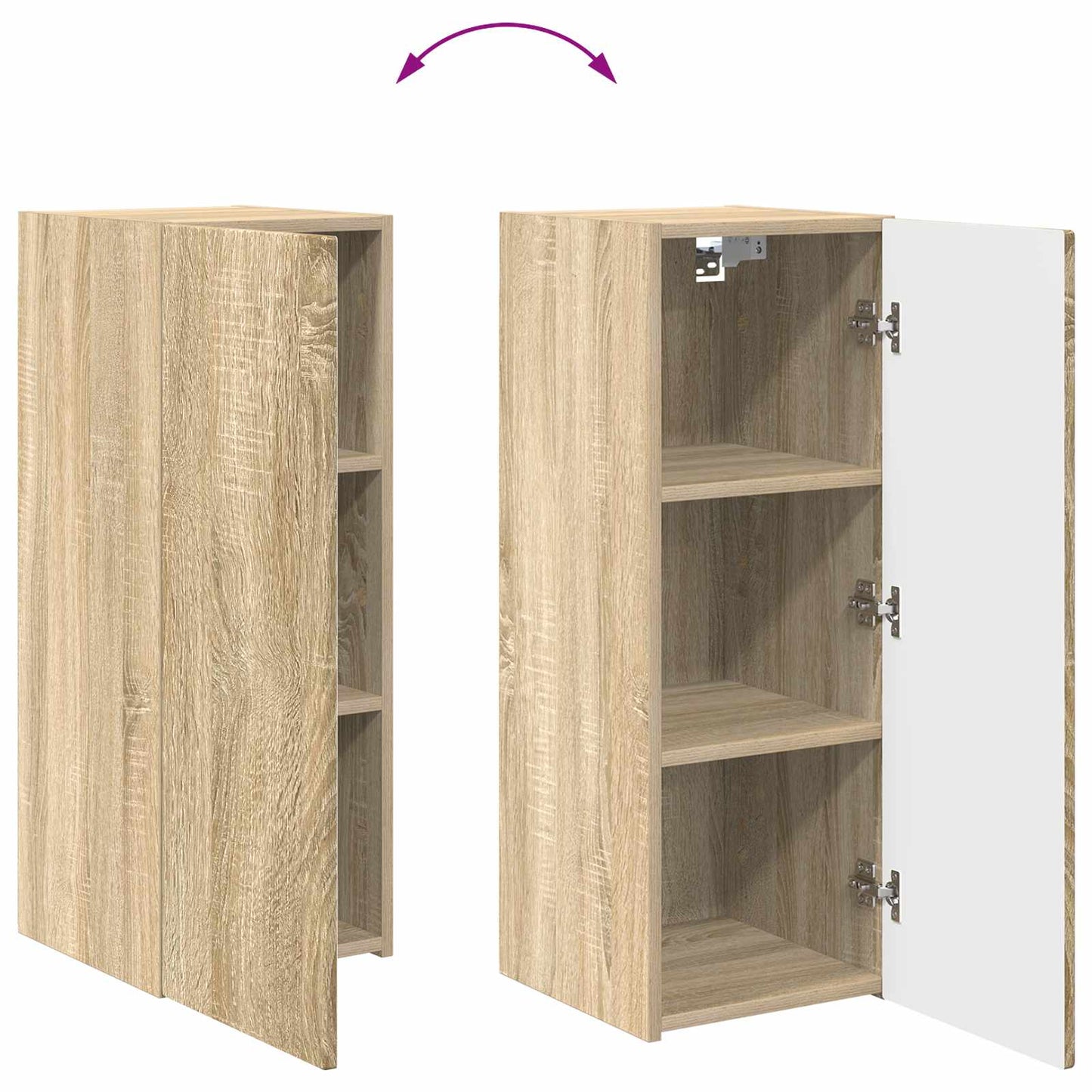 vidaXL TV-Schrankset 4 pcs Sonoma-Eiche Holzwerkstoff