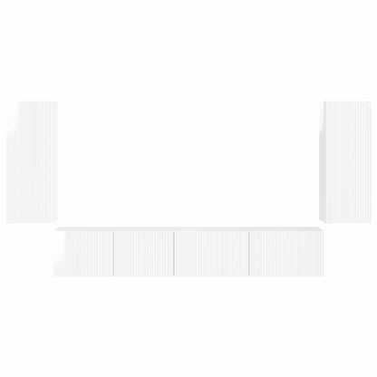 TV-Schrankset 4 pcs Hochglanz Weiß Holzwerkstoff