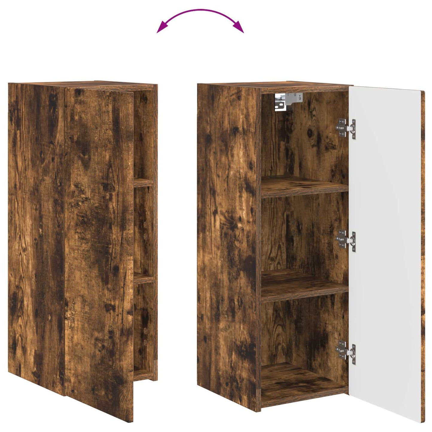 vidaXL TV-Schrankset 4 pcs Geräucherte Eiche Holzwerkstoff