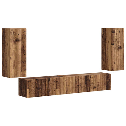 TV-Schrankset 4 pcs Altholz Holzwerkstoff