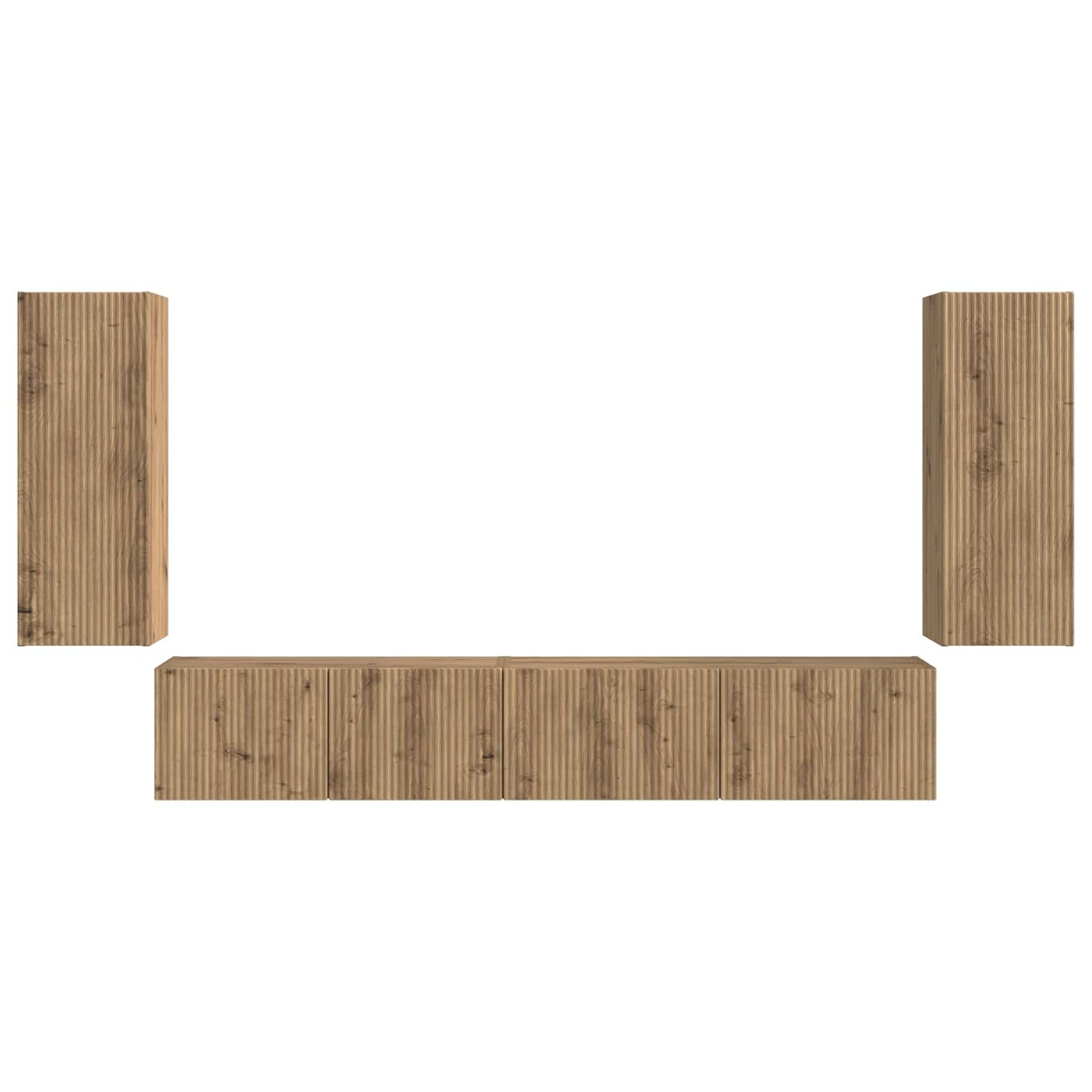 TV-Schrankset 4 pcs Artisan-Eiche Holzwerkstoff