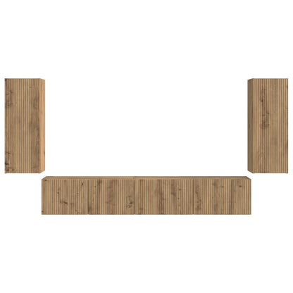 TV-Schrankset 4 pcs Artisan-Eiche Holzwerkstoff
