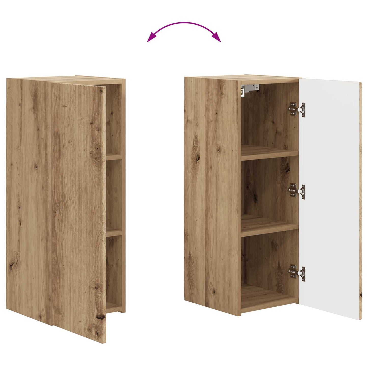 vidaXL TV-Schrankset 4 pcs Artisan-Eiche Holzwerkstoff
