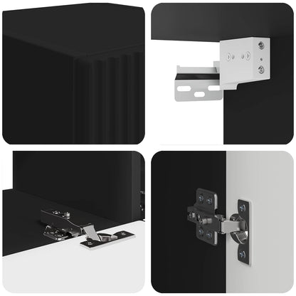 vidaXL TV-Schränk 5 pcs Schwarz