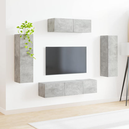 TV-Schränk 5 pcs Beton Grau