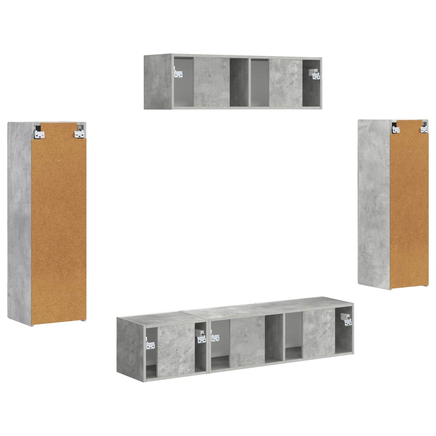 TV-Schränk 5 pcs Beton Grau