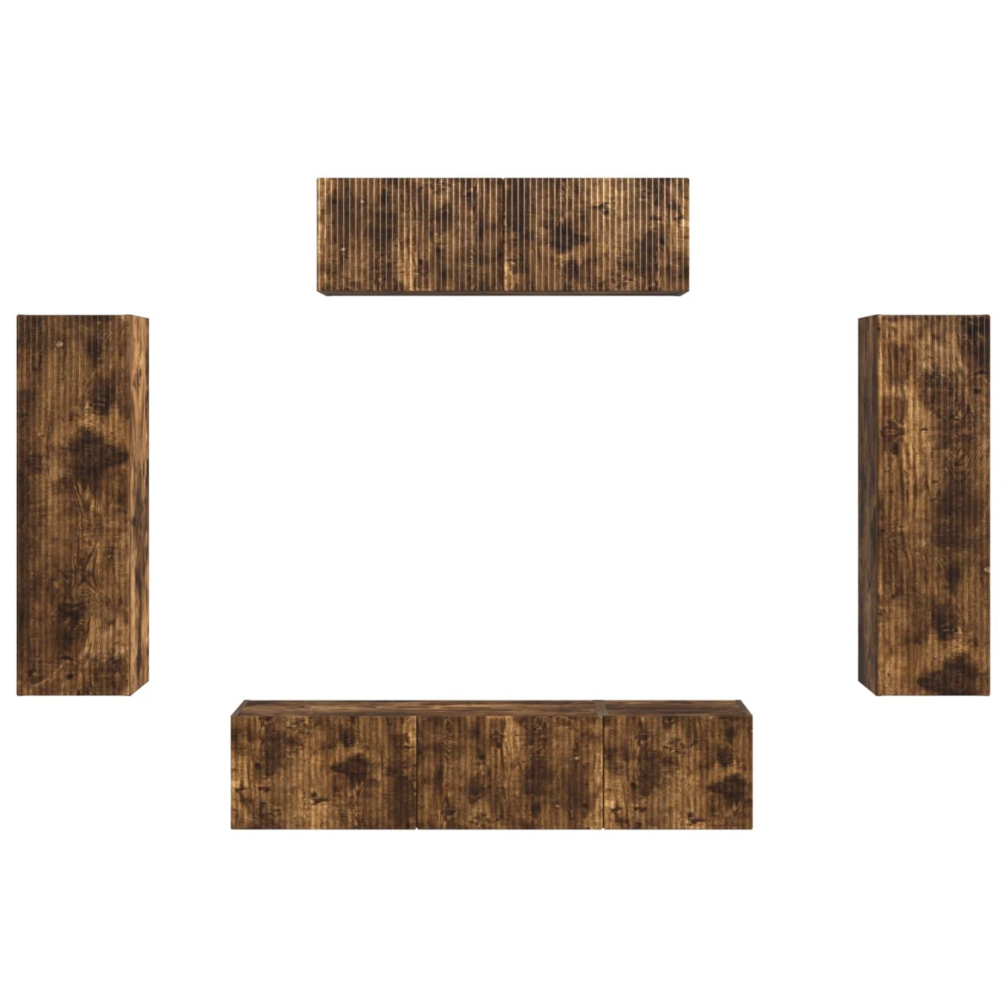 TV-Schränk 5 pcs Geräucherte Eiche