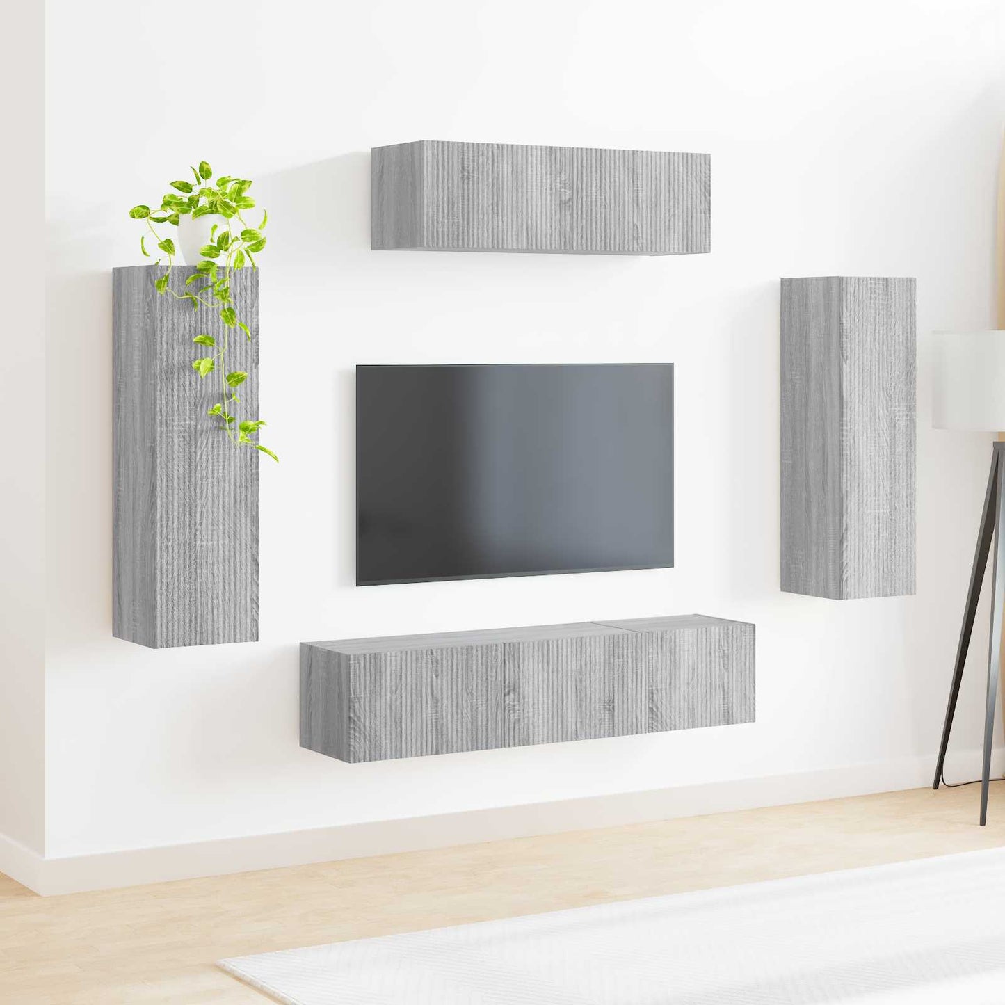 TV-Schränk 5 pcs Graues Sonoma