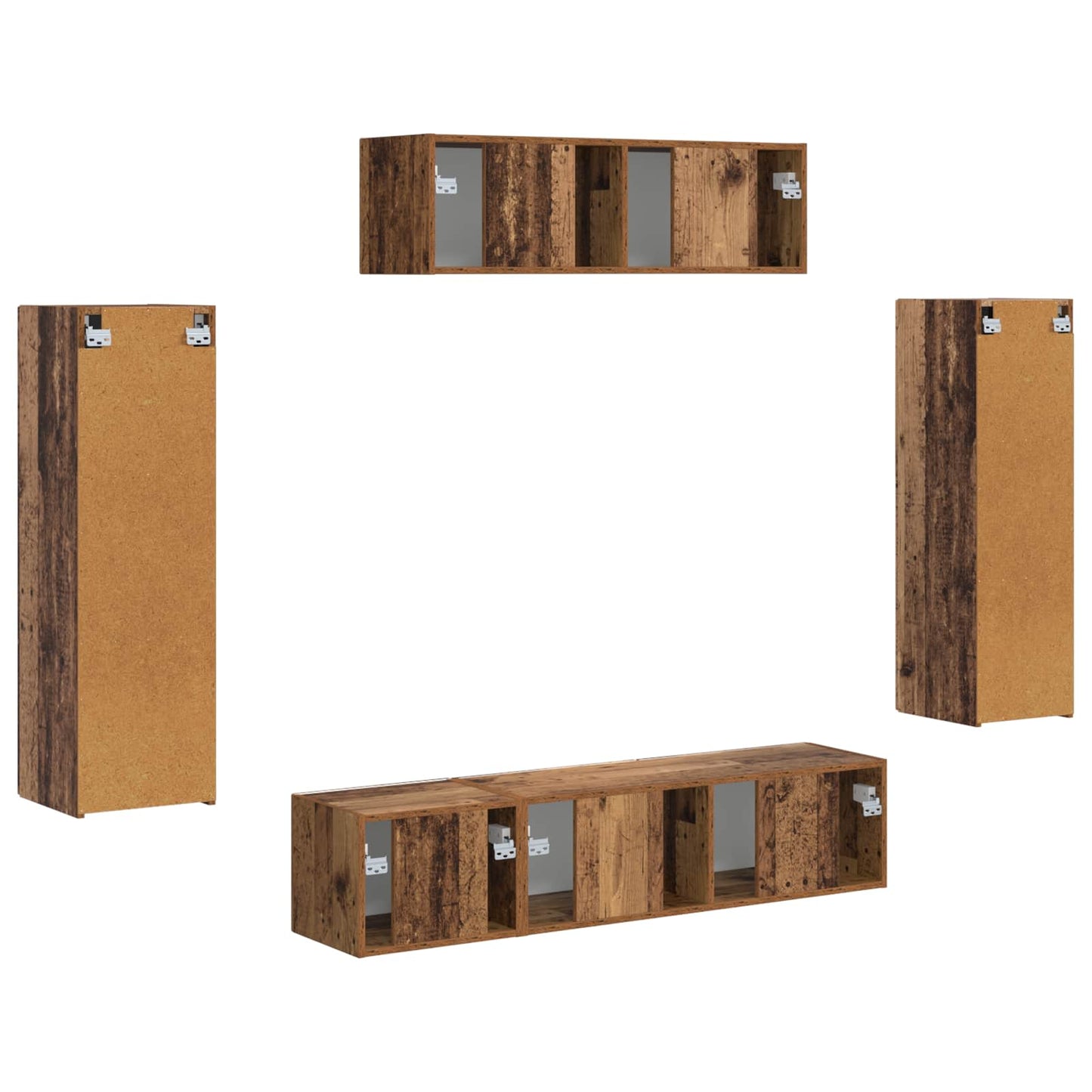 vidaXL TV-Schränk 5 pcs Altholz