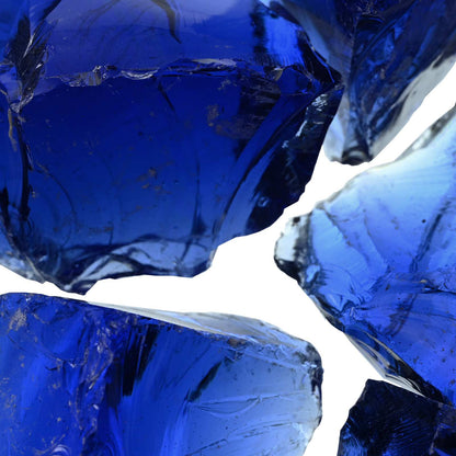 Gartensteine Blau 12 cm Glas