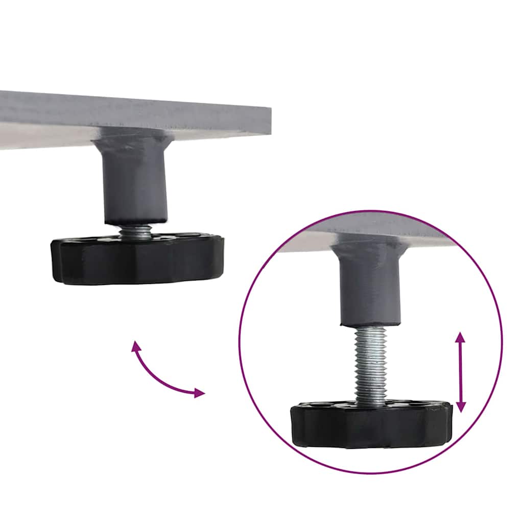 Sonnenschirmständer Dunkelgrau Holzlook 100 x 100 x 4 cm Stahl