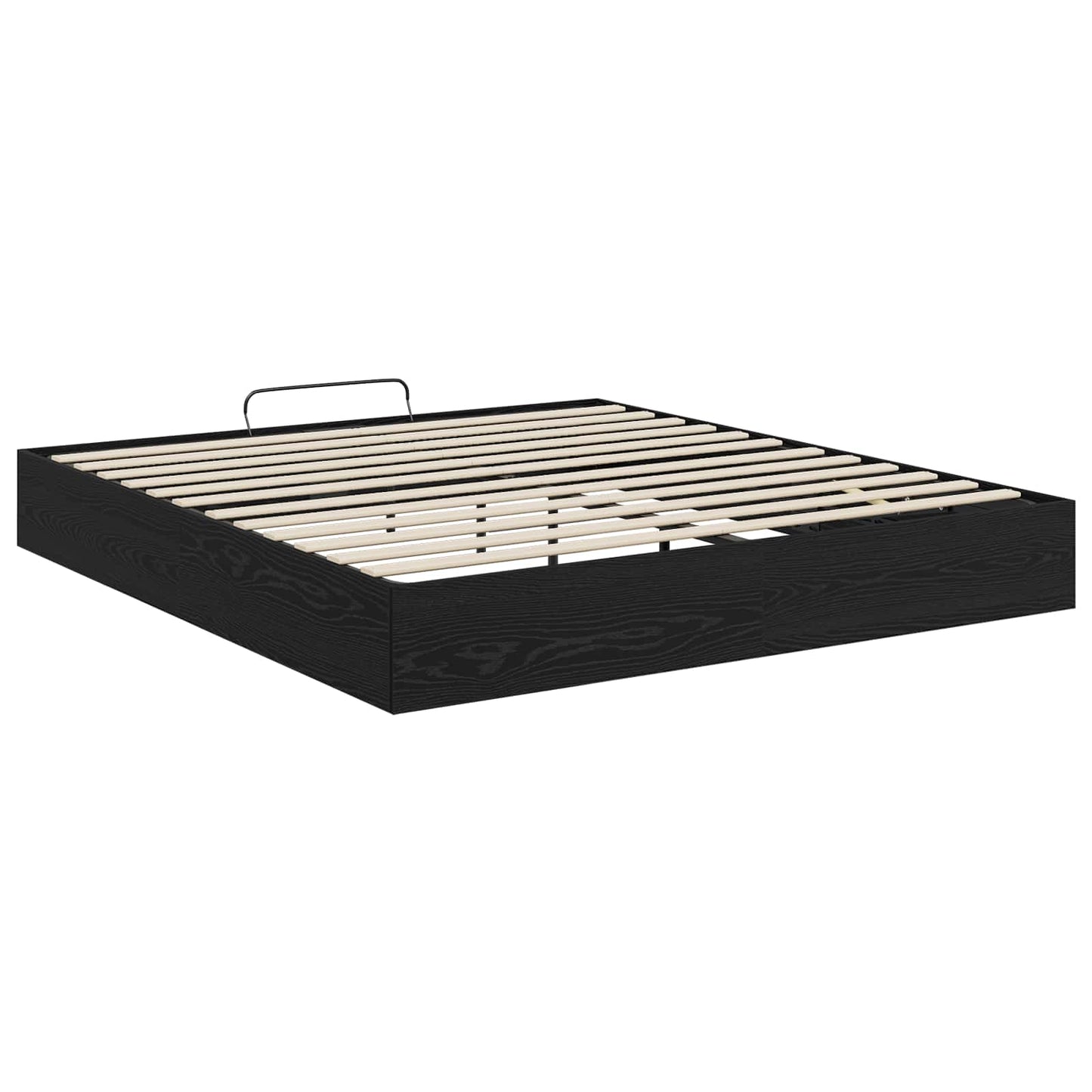 vidaXL Ottoman Bettgestell Schwarz Eichen-Optik 193 x 120 x 25 cm