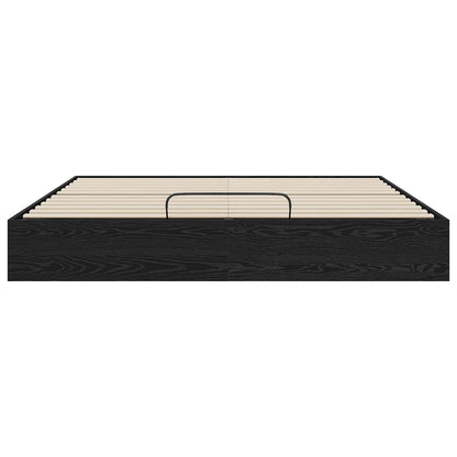 vidaXL Ottoman Bettgestell Schwarz Eichen-Optik 193 x 120 x 25 cm