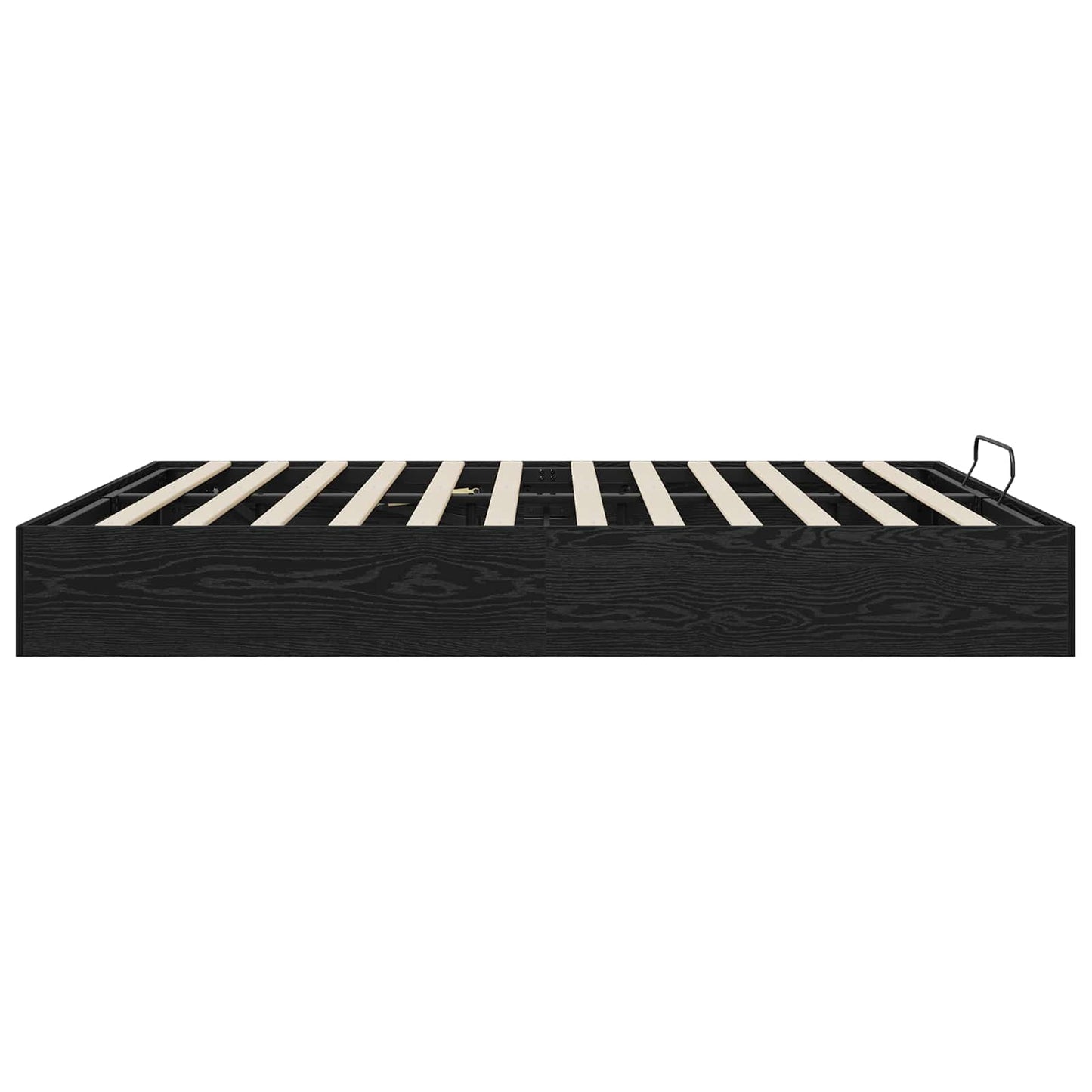vidaXL Ottoman Bettgestell Schwarz Eichen-Optik 193 x 120 x 25 cm