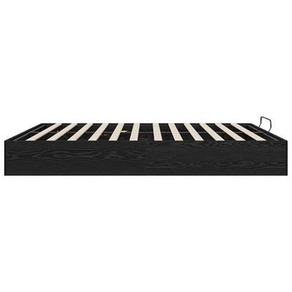 vidaXL Ottoman Bettgestell Schwarz Eichen-Optik 193 x 120 x 25 cm
