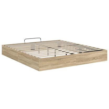 vidaXL Ottoman Bettgestell Sonoma-Eiche 193 x 120 x 25 cm Spanplatte