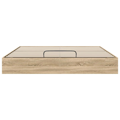 vidaXL Ottoman Bettgestell Sonoma-Eiche 193 x 120 x 25 cm Spanplatte