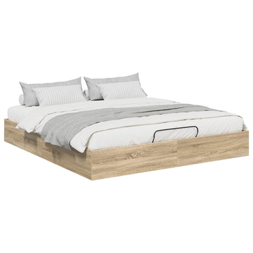 vidaXL Ottoman Bettgestell Sonoma-Eiche 193 x 120 x 25 cm Spanplatte
