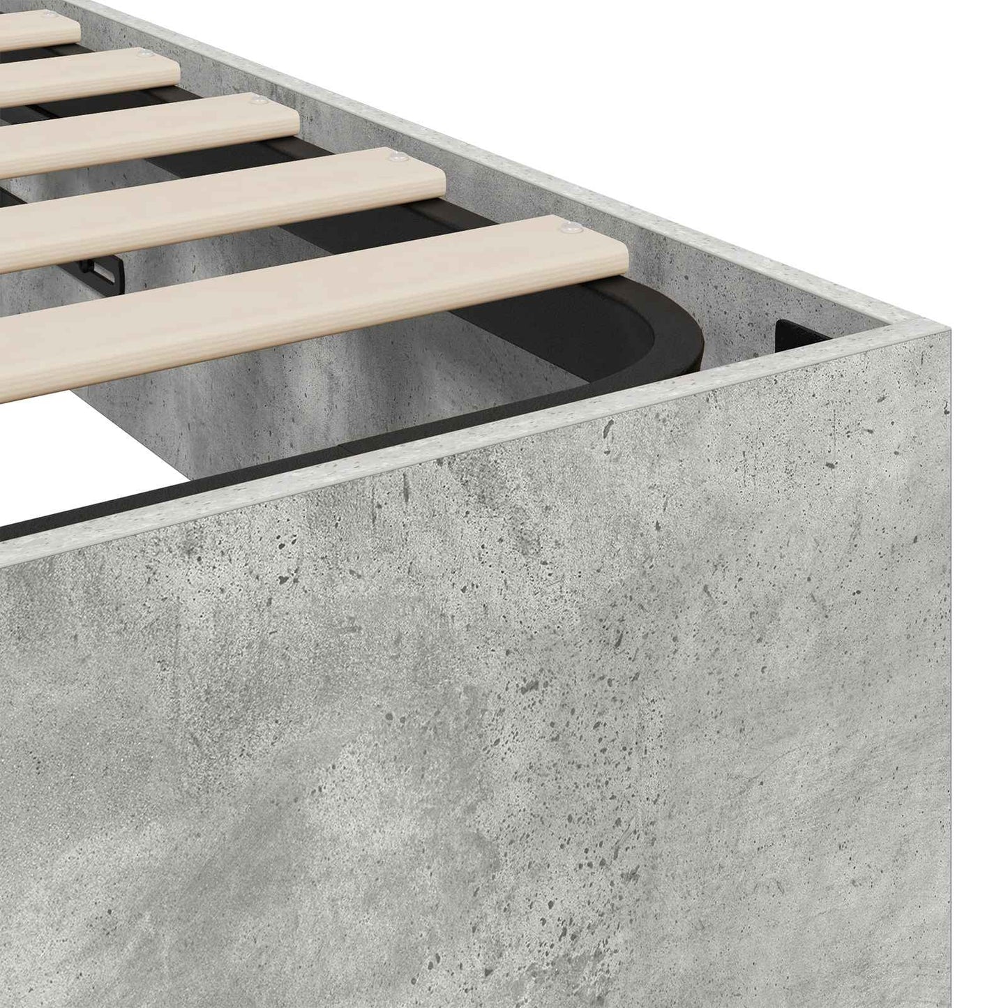 vidaXL Ottoman Bettgestell Beton 193 x 120 x 25 cm Spanplatte
