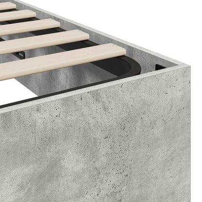 vidaXL Ottoman Bettgestell Beton 193 x 120 x 25 cm Spanplatte