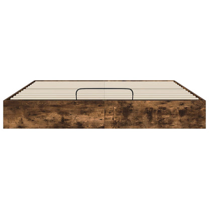 vidaXL Ottoman Bettgestell Geräucherte Eiche 193 x 120 x 25 cm